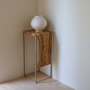 natural olive top side table